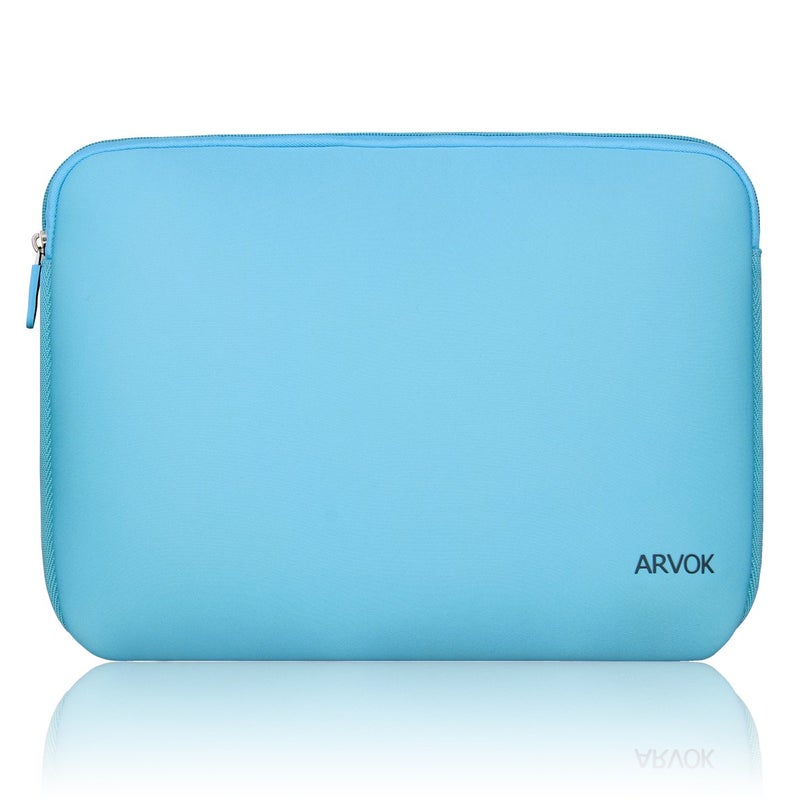 Arvok 13 13.3 14 Inch Laptop Sleeve Case for MacBook Pro/MacBook Air 13-14 inch, Water-Resistant Notebook Chromebook Computer Pouch, Carrying Bag Cover for HP/Dell/Lenovo/Asus/Acer, Baby Blue - Image 1